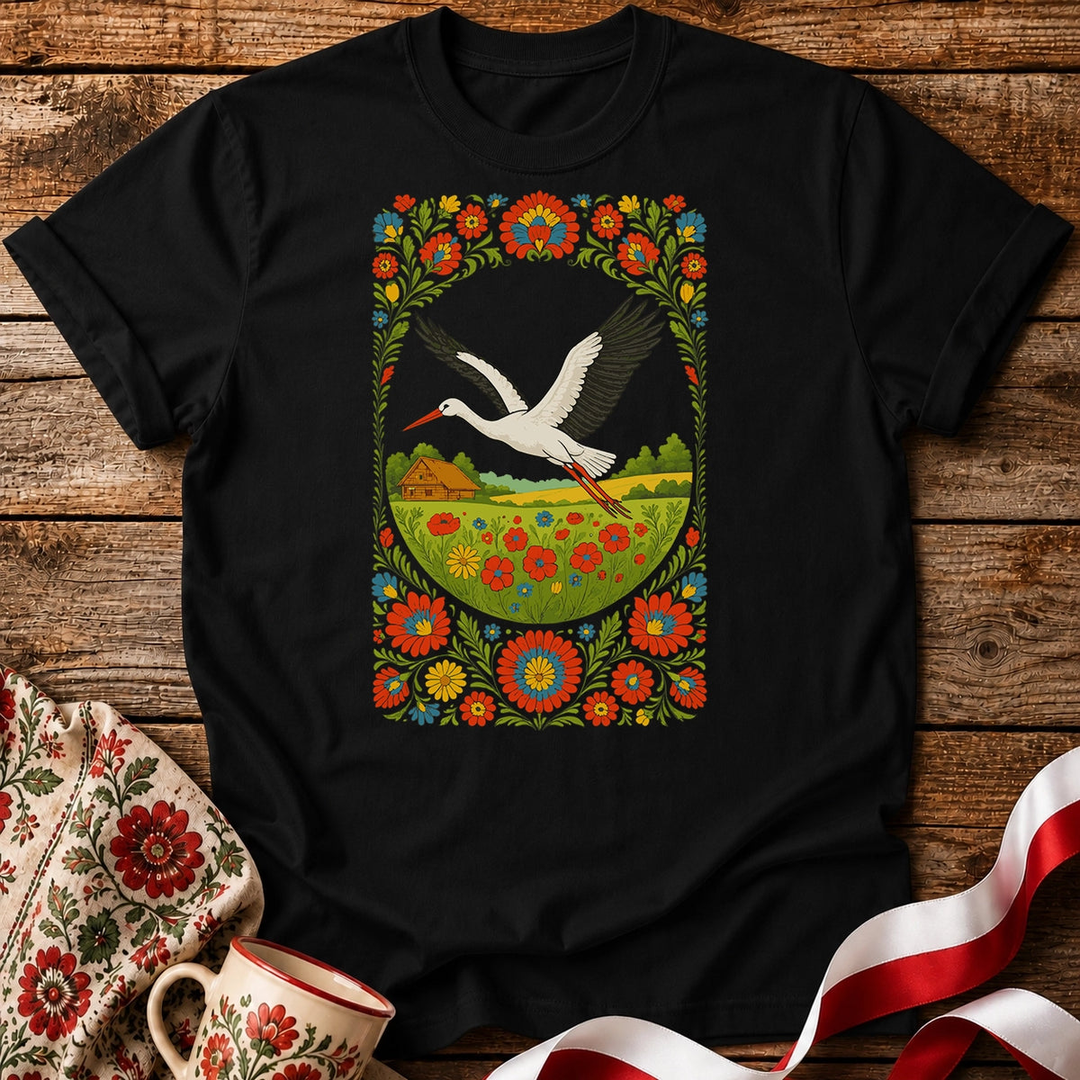 Slavic Stork Symbol Unisex T-Shirt