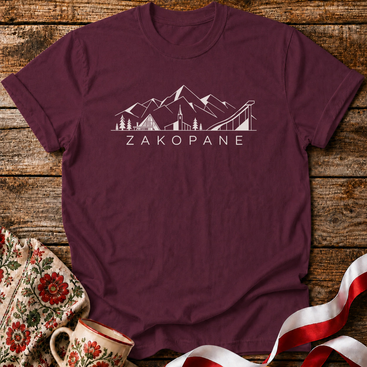 Zakopane Minimal Mountain Polish Unisex T-Shirt