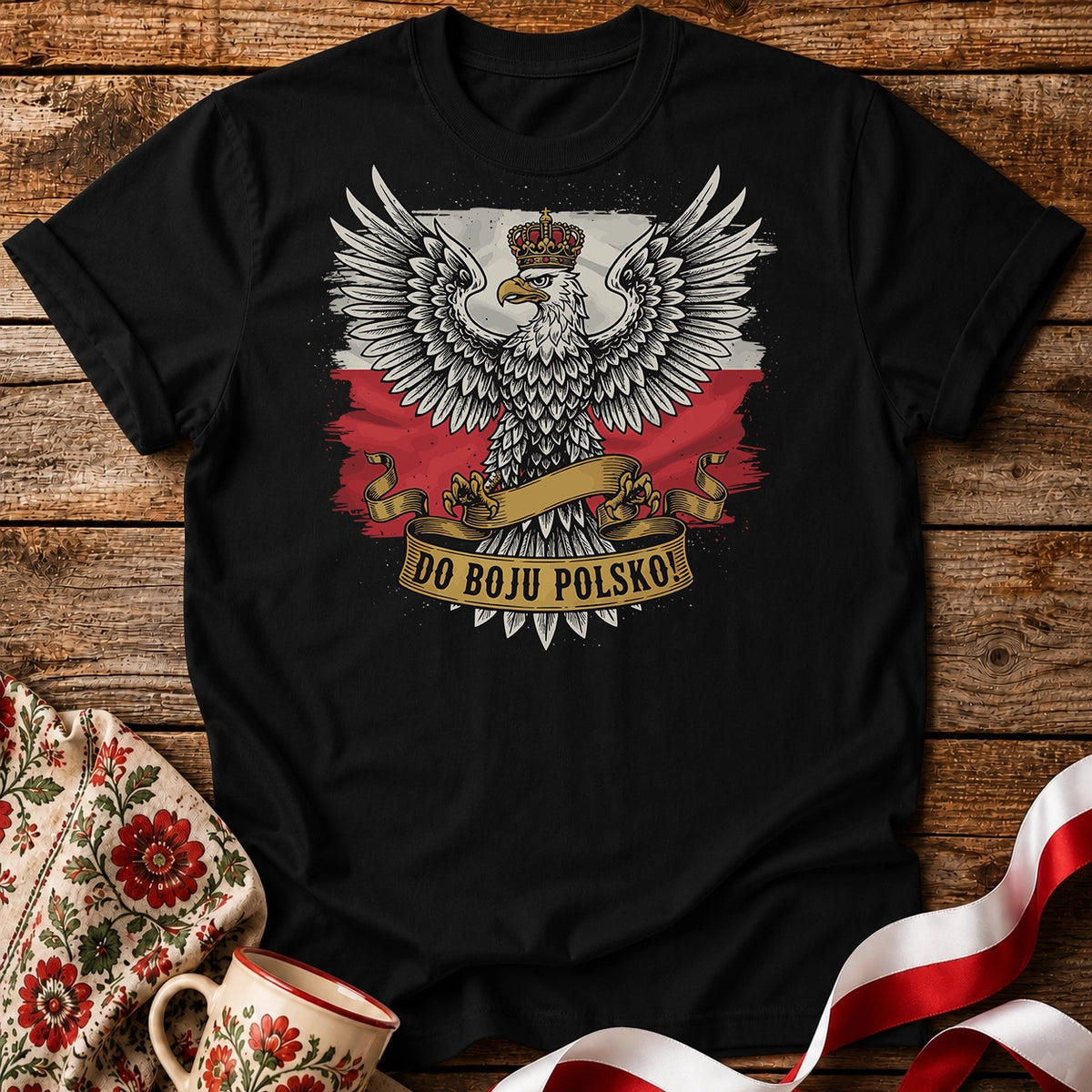 Do Boju Polsko Eagle on Flag Unisex T-shirt