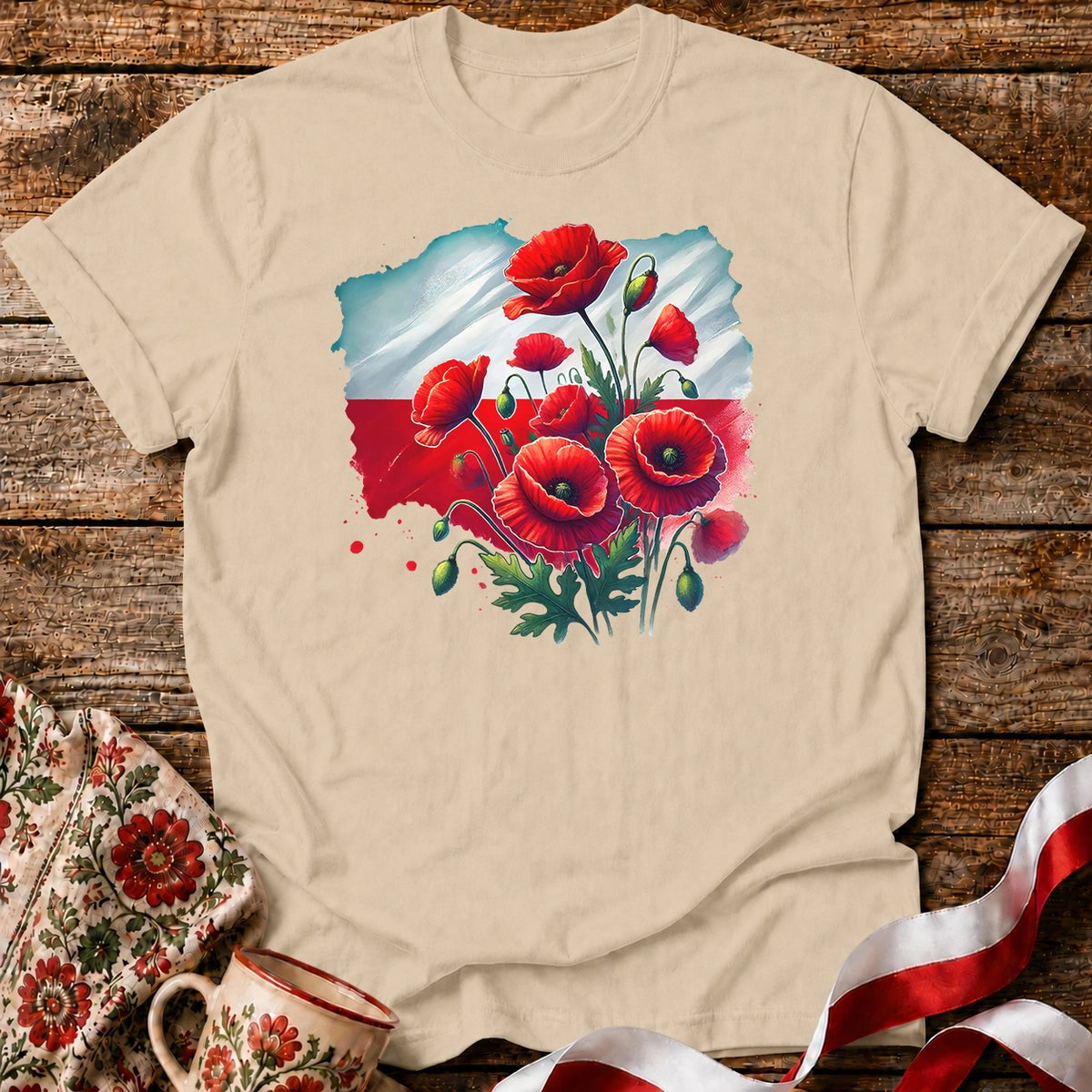 Polish Poppy Roots Unisex T-Shirt