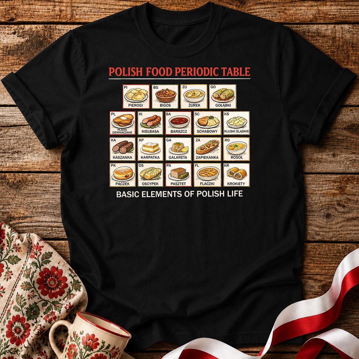 Polish Food Periodic Table Unisex T-Shirt