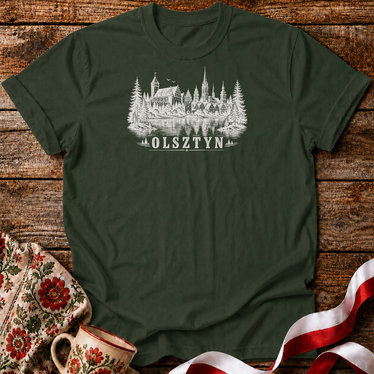 Olsztyn Nature Lake Skyline Polish City Unisex T-Shirt