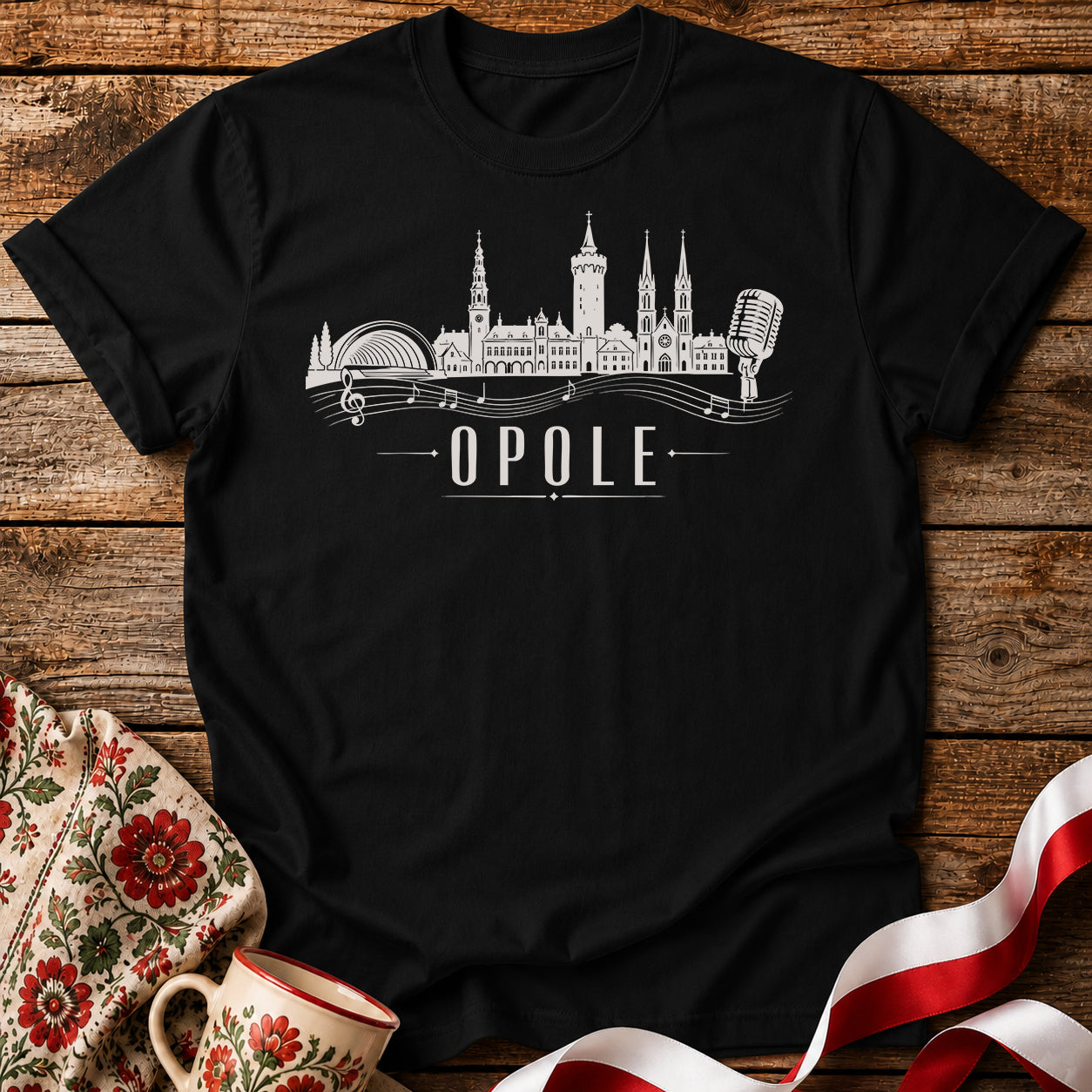 Opole Music Skyline Polish City Unisex T-Shirt