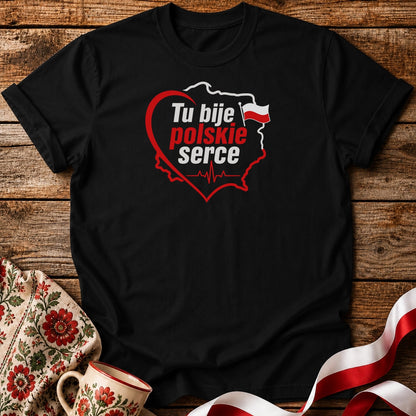 Tu Bije Polskie Serce Unisex T-Shirt