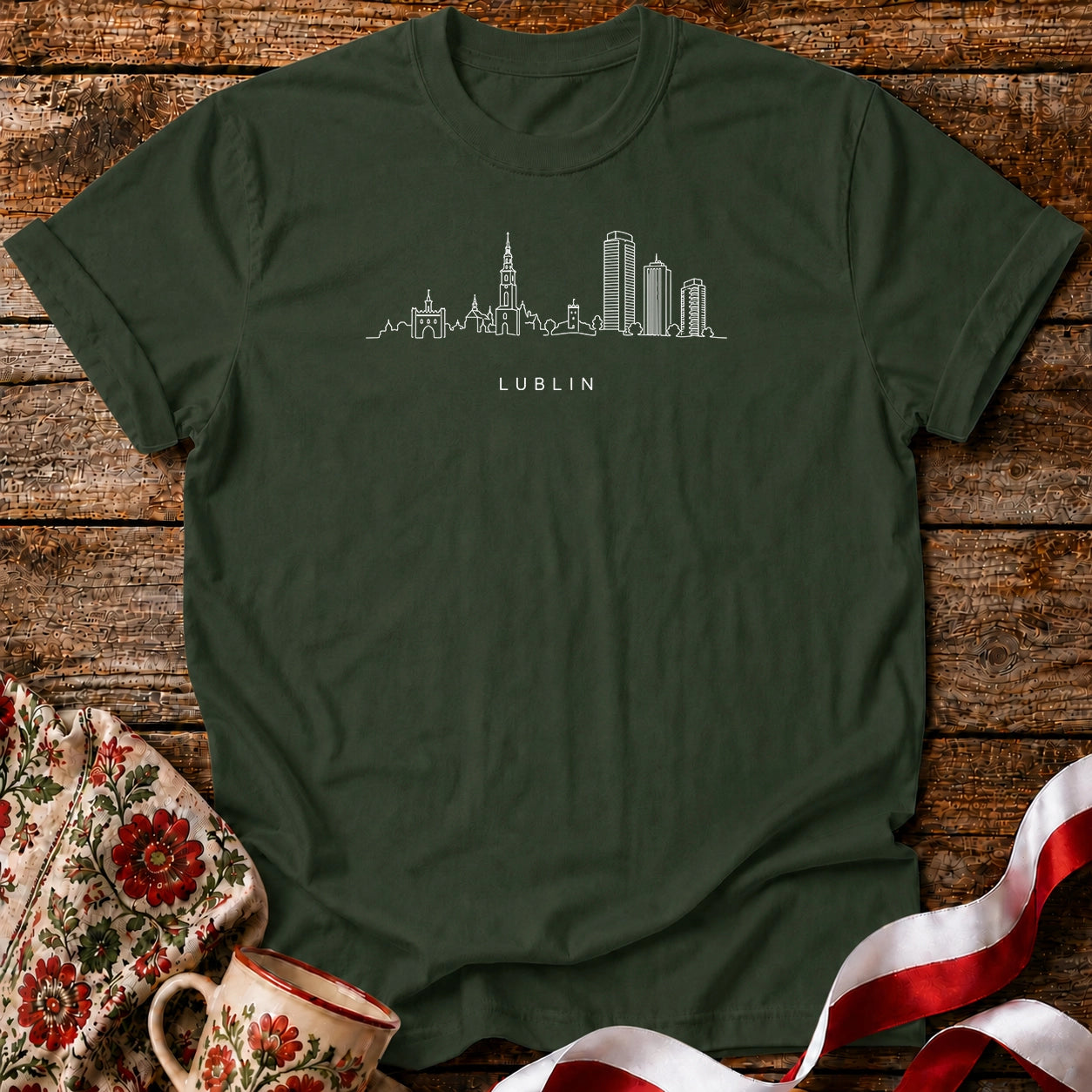 Lublin Minimal Skyline Unisex T-Shirt
