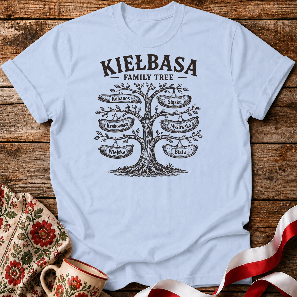 Kiełbasa Family Tree Unisex T-Shirt