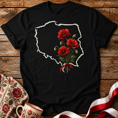 Poland Poppy Flowers Unisex T-Shirt