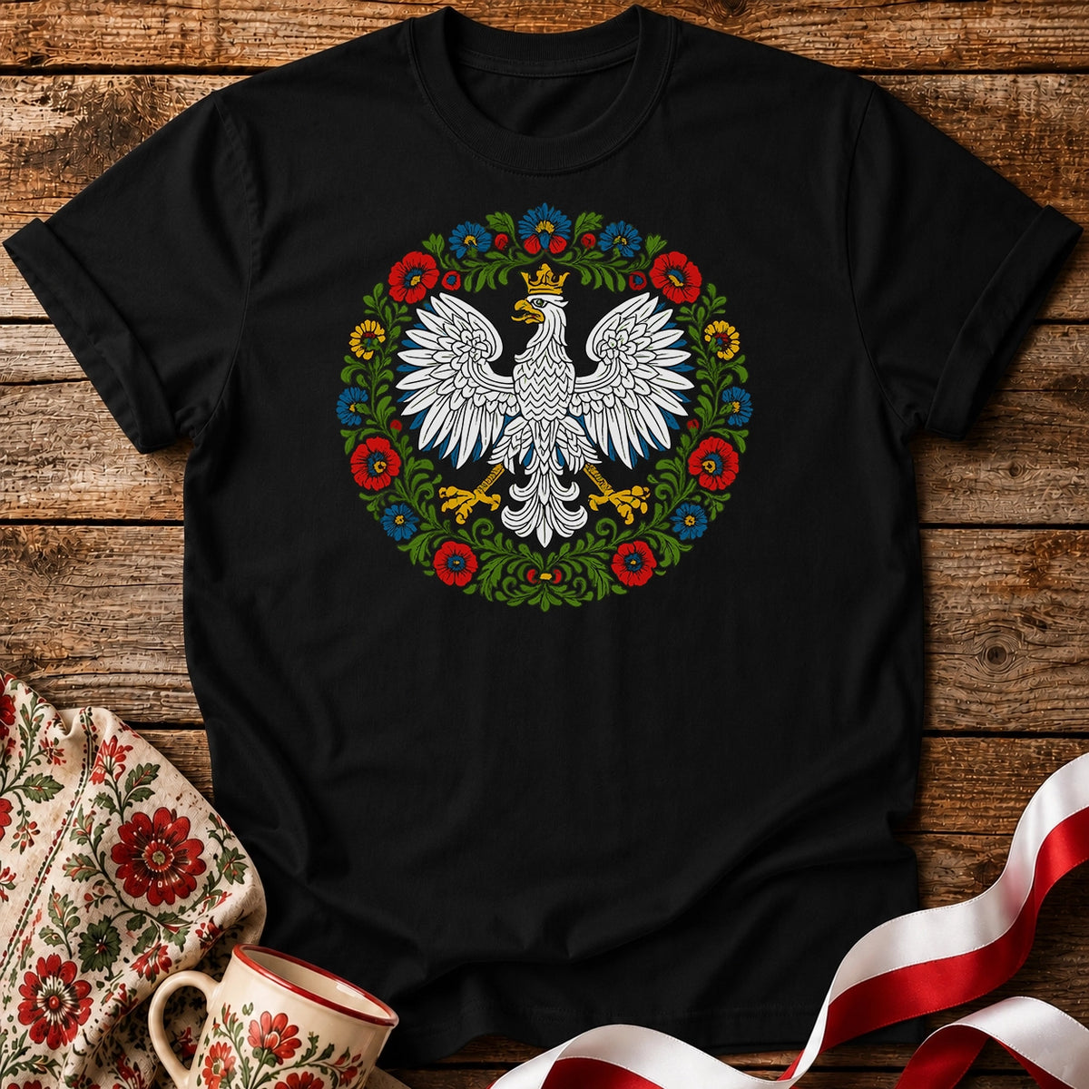 Polish Eagle Folk Art Unisex T-Shirt