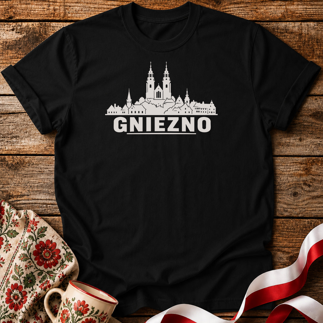 Gniezno Skyline Polish City Unisex T-Shirt