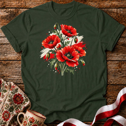 Polish Poppies and Flag Unisex T-Shirt