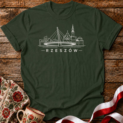 Rzeszów Minimal Skyline Polish City Unisex T-Shirt
