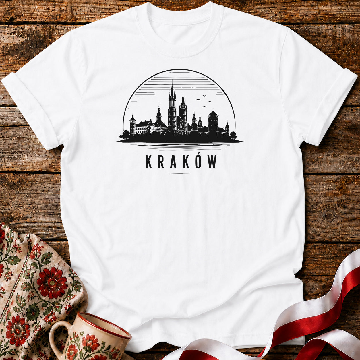 Kraków Skyline Polish City Unisex T-Shirt