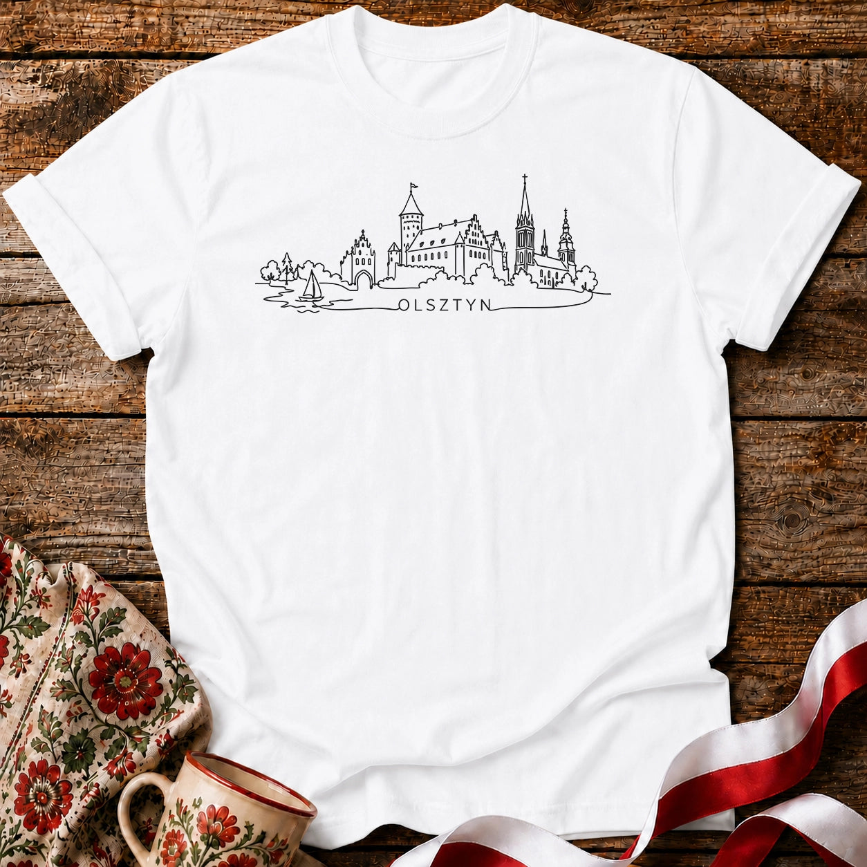 Olsztyn Castle Skyline Polish City Unisex T-Shirt