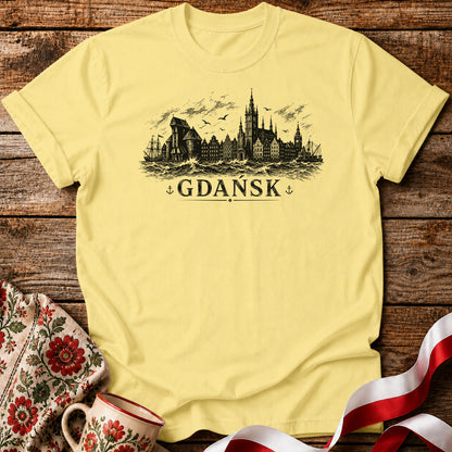 Gdańsk Storm Skyline Polish City Unisex T-Shirt