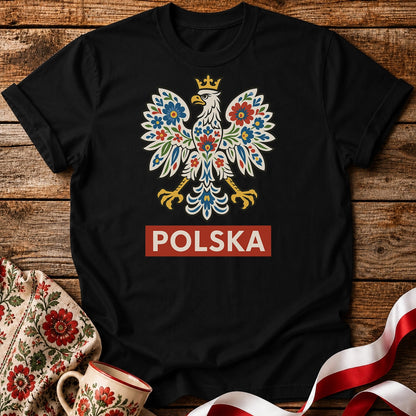 Floral Polish Eagle Unisex T-Shirt