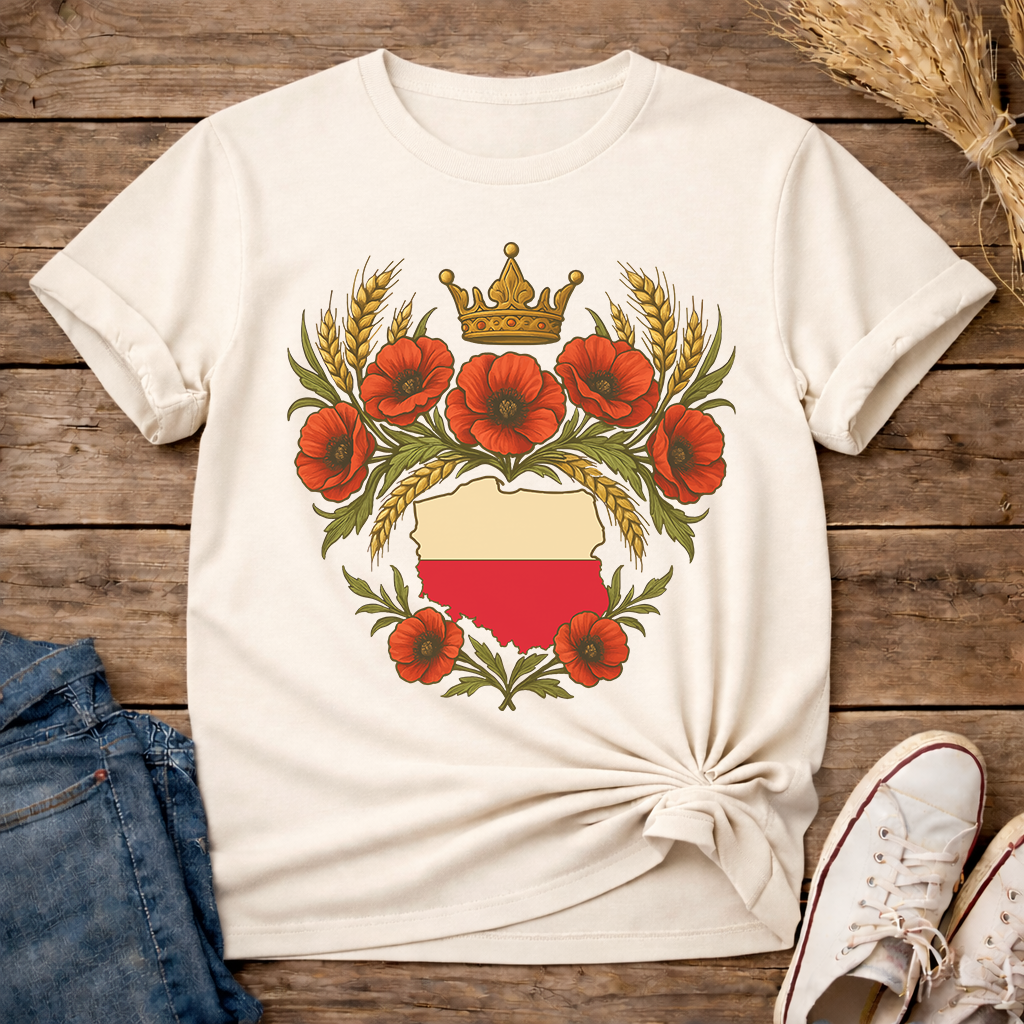 Crowned Polish Roots Unisex T-Shirt