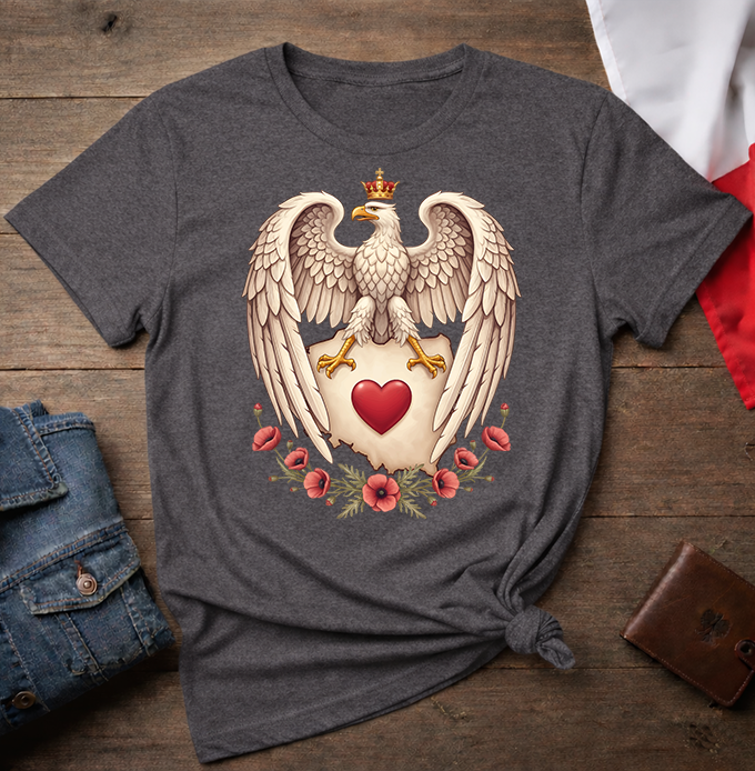 Polish Eagle With a Heart Unisex T-shirt