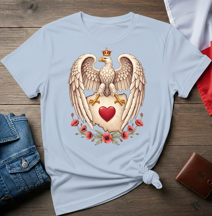 Polish Eagle With a Heart Unisex T-shirt