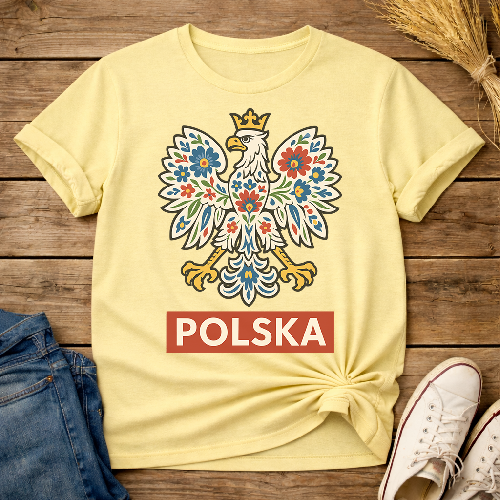 Floral Polish Eagle Unisex T-Shirt