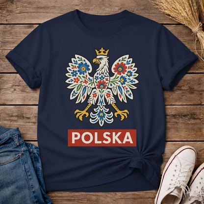 Floral Polish Eagle Unisex T-Shirt