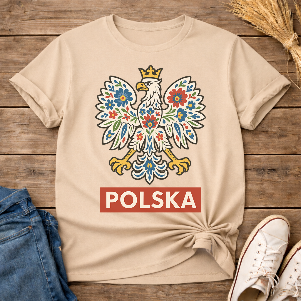 Floral Polish Eagle Unisex T-Shirt