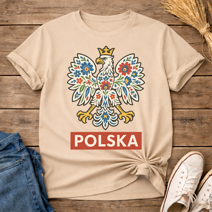 Floral Polish Eagle Unisex T-Shirt