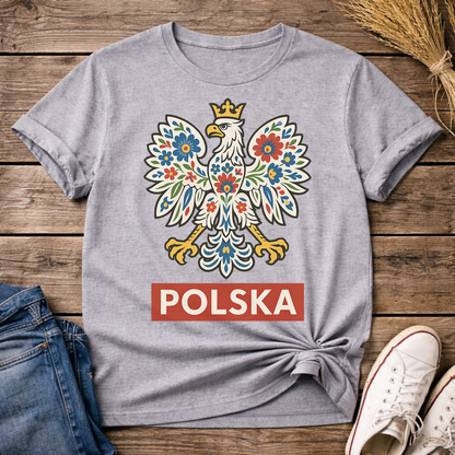 Floral Polish Eagle Unisex T-Shirt