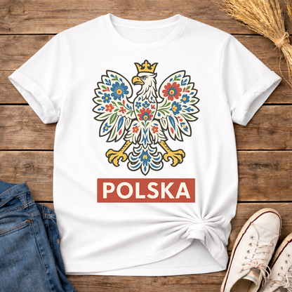 Floral Polish Eagle Unisex T-Shirt