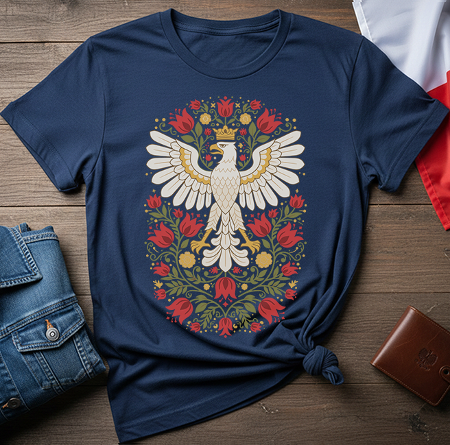 Crowned White Eagle Unisex T-Shirt