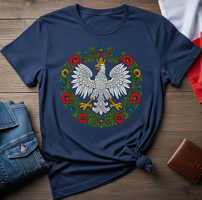Polish Eagle Folk Art Unisex T-Shirt