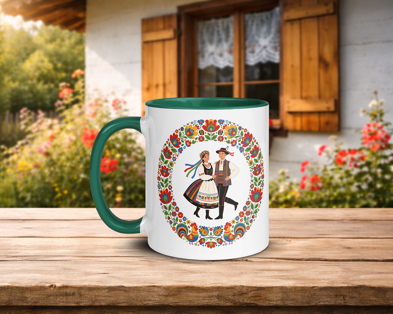 Polish Folk Dance Color Inside Mug