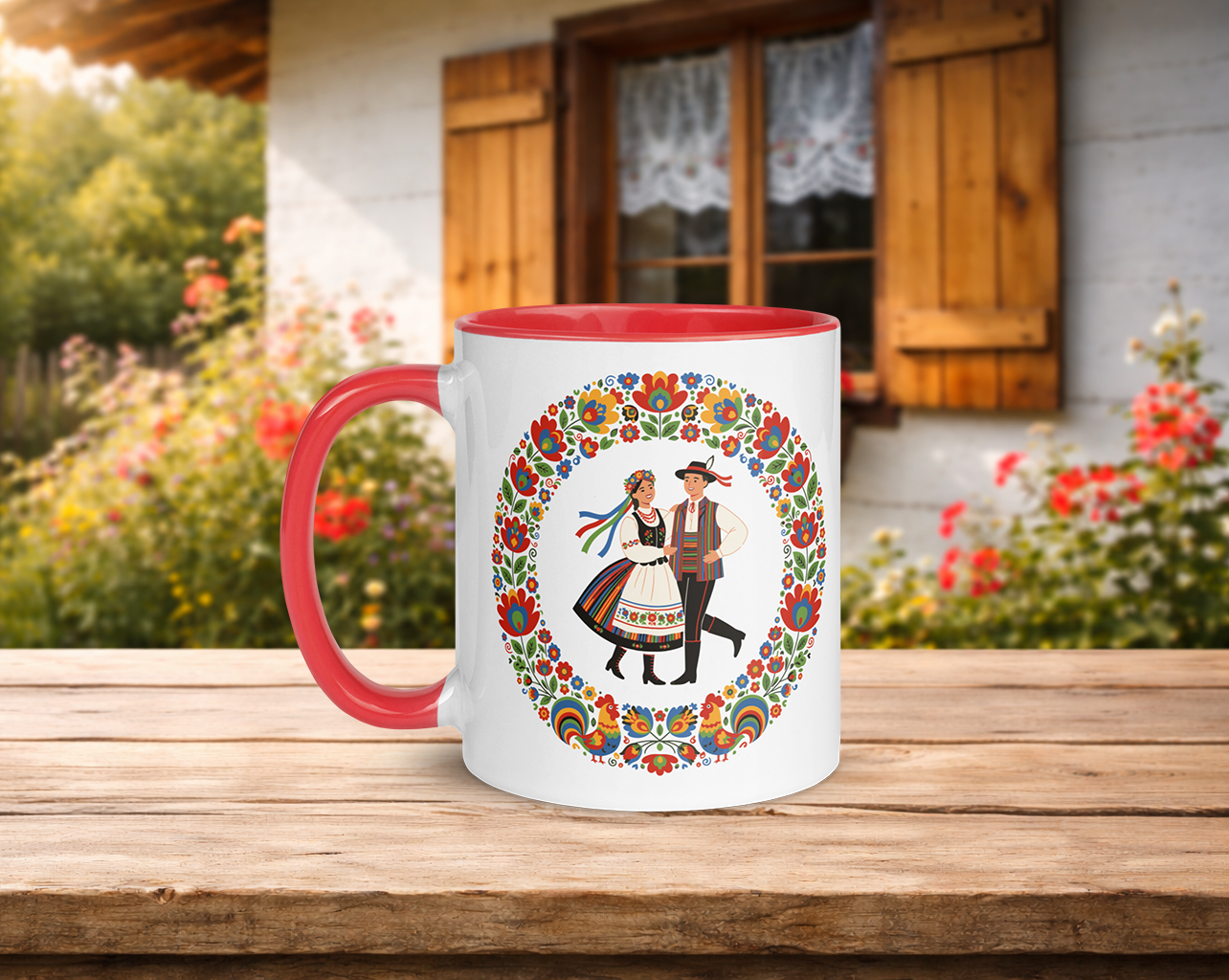 Polish Folk Dance Color Inside Mug
