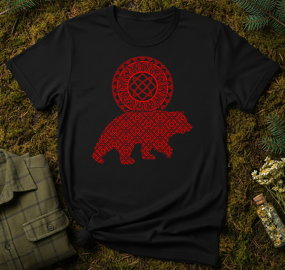 Slavic Bear Sun Unisex T-Shirt