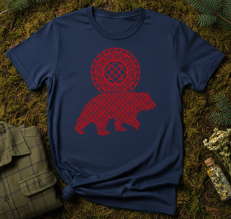 Slavic Bear Sun Unisex T-Shirt