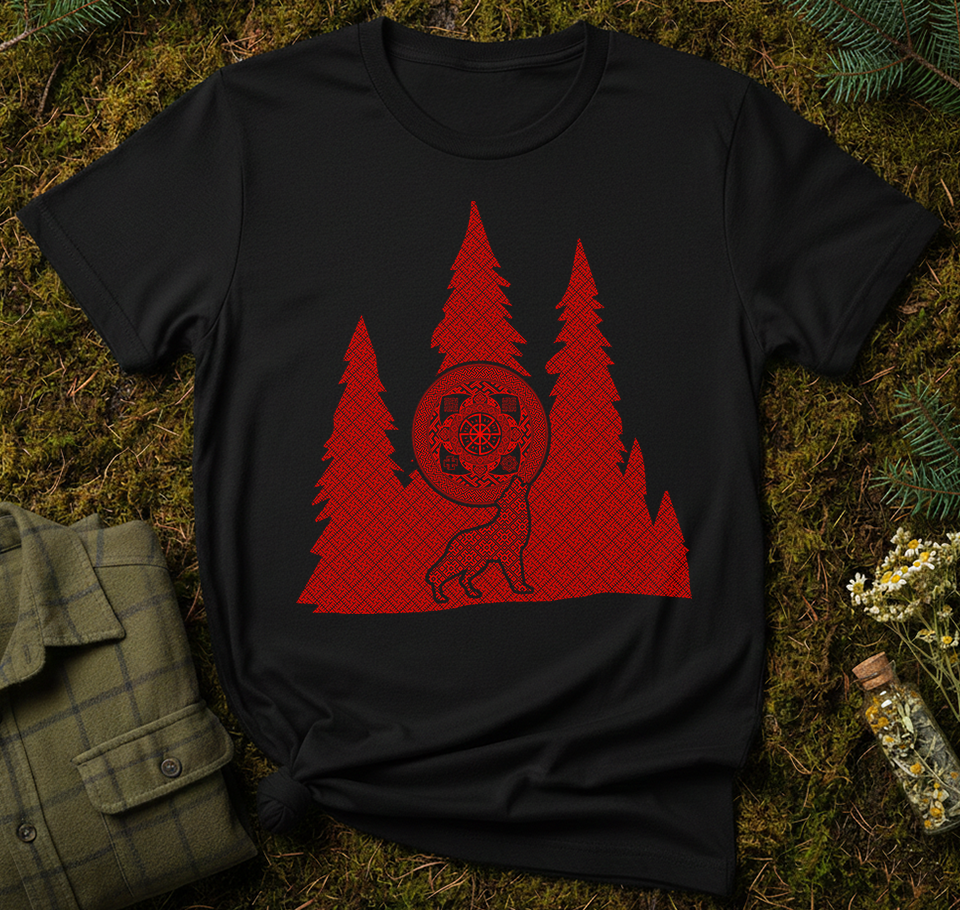Slavic Forest Wolf Unisex T-Shirt