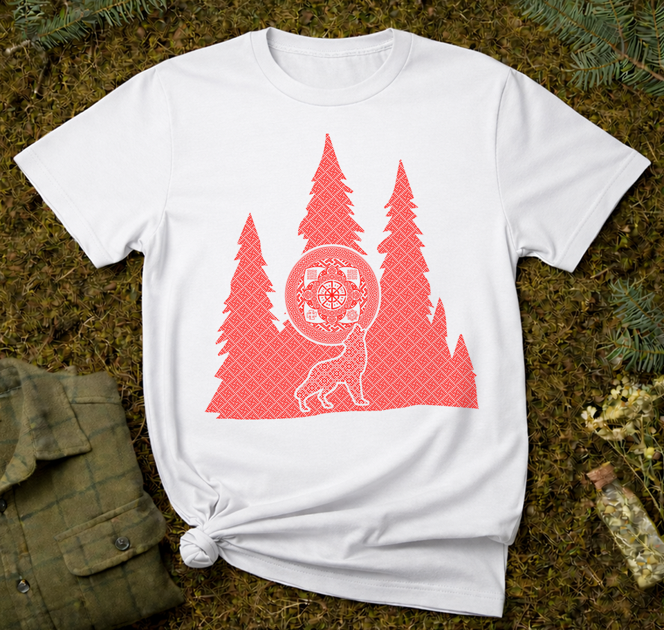 Slavic Forest Wolf Unisex T-Shirt