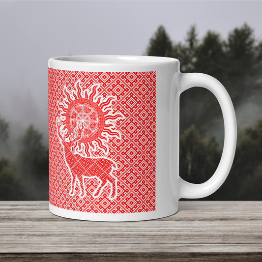Slavic Solar Deer Mug
