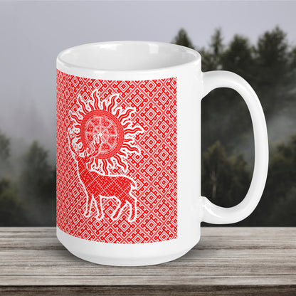 Slavic Solar Deer Mug