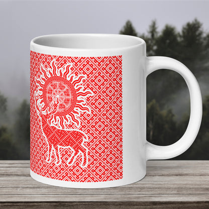 Slavic Solar Deer Mug