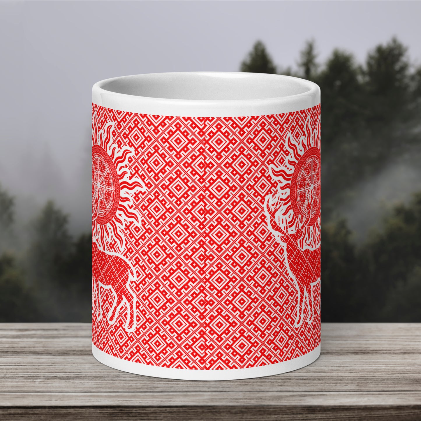 Slavic Solar Deer Mug