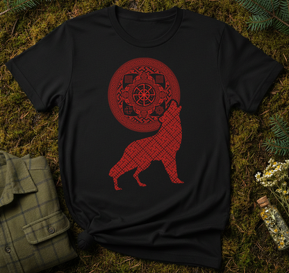Slavic Wolf Sun Unisex T-Shirt