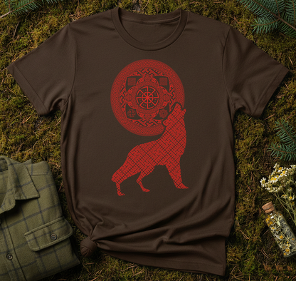 Slavic Wolf Sun Unisex T-Shirt