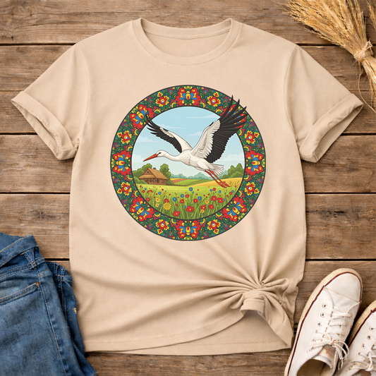 Stork Folk Circle Unisex T-Shirt