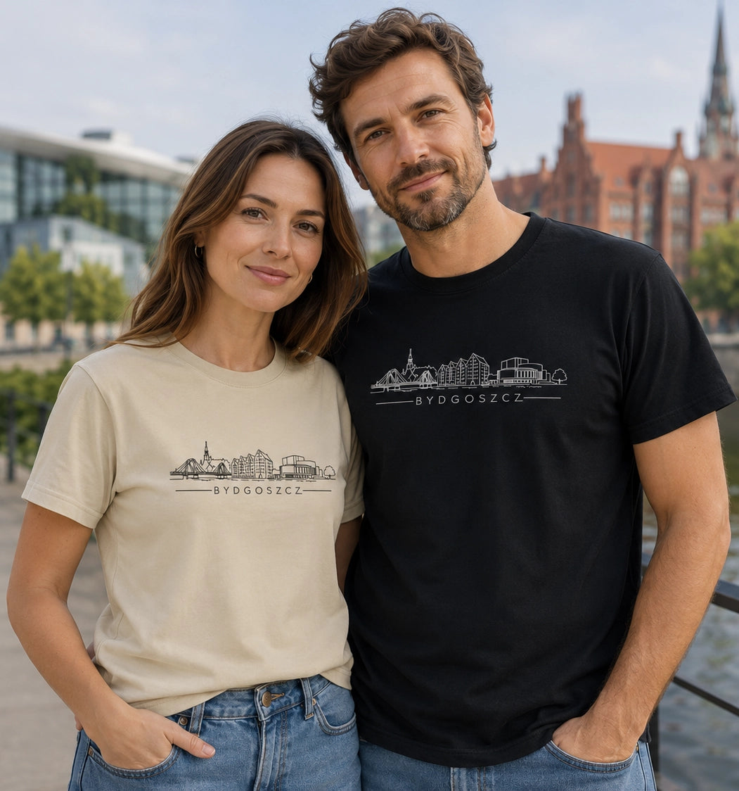 Bydgoszcz Minimal Skyline Polish City Unisex T-Shirt