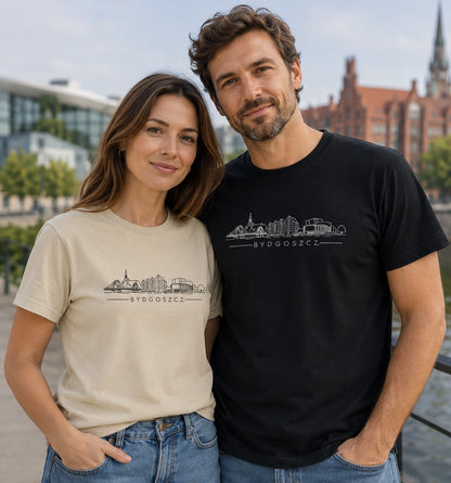 Bydgoszcz Minimal Skyline Polish City Unisex T-Shirt