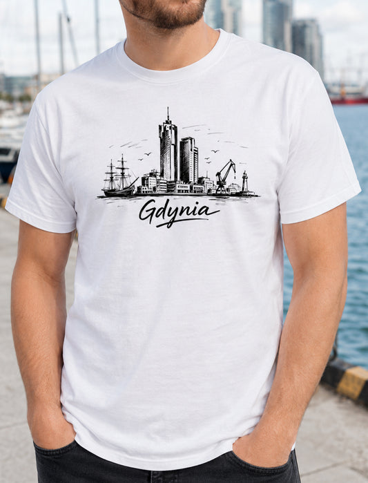 Gdynia Skyline Polish City Unisex T-Shirt