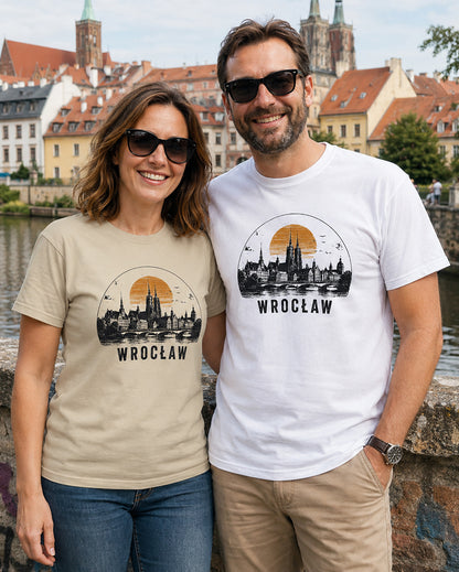 Wrocław Sunset Skyline Polish City Unisex T-Shirt