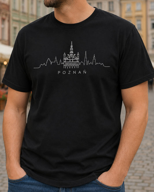 Poznań Minimal Skyline Polish City Unisex T-Shirt