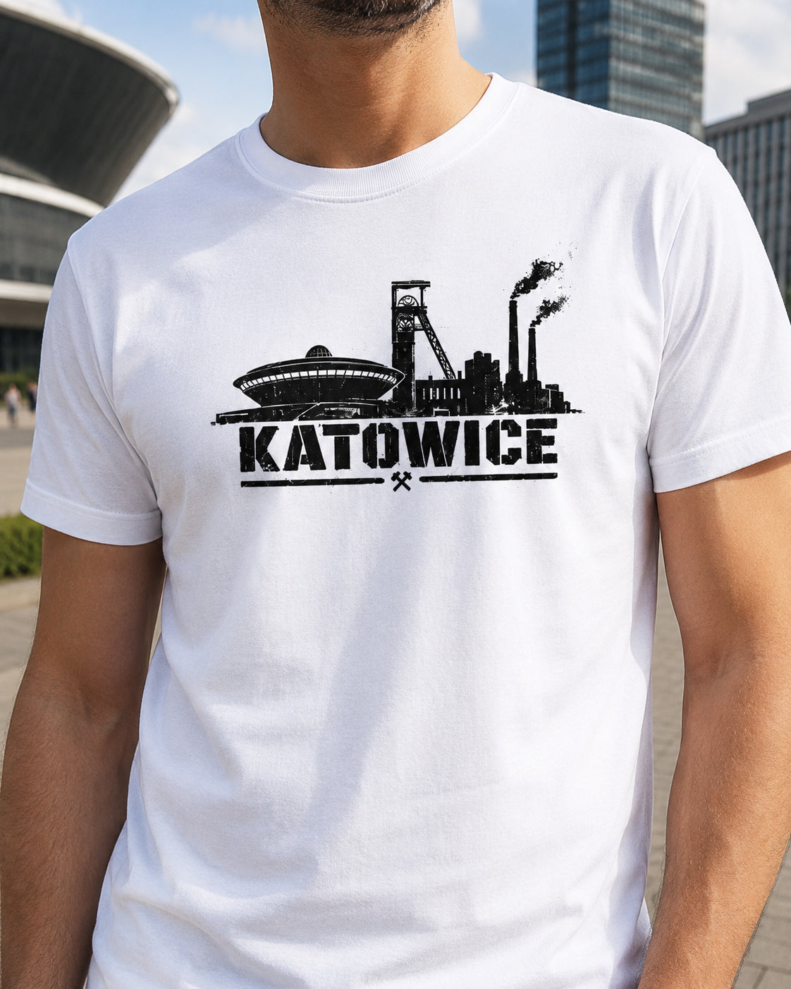 Katowice Industrial Skyline Polish City Unisex T-Shirt