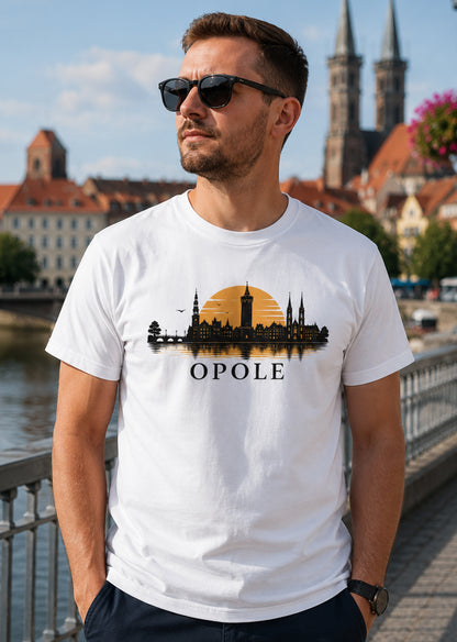 Opole Sunset Skyline Polish City Unisex T-Shirt
